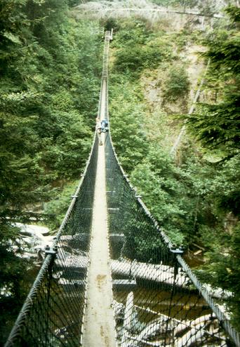 Logan Creek suspension bridge